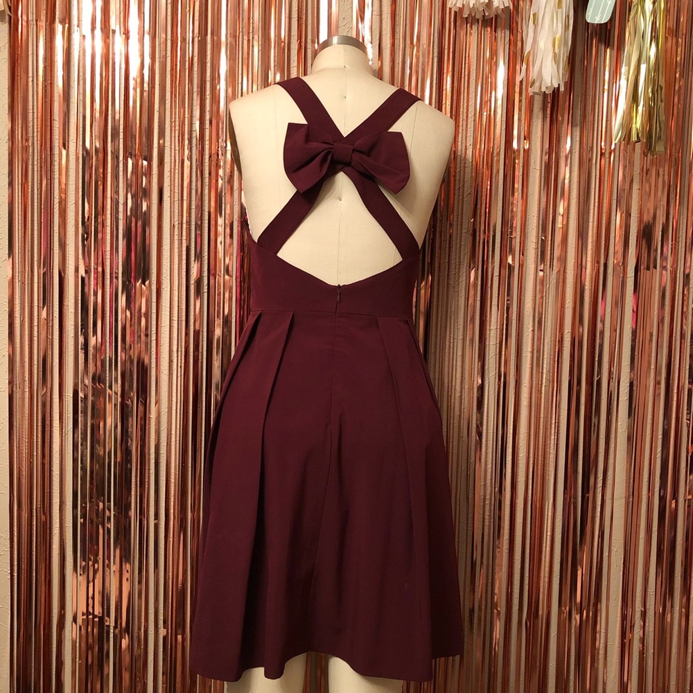 Maroon Bow Dress A&M Tailgate